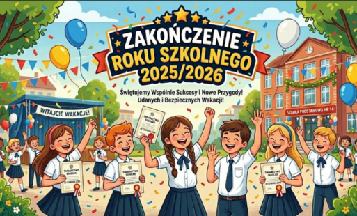 Grafika AI z dziećmi kończącymi rok szkolny