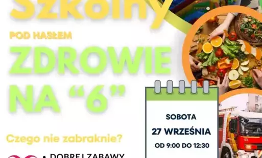 Plakat zapraszający na piknik szkolny SP6
