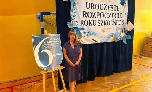 Pani Dyrektor na rozpoczęciu roku szkolnego